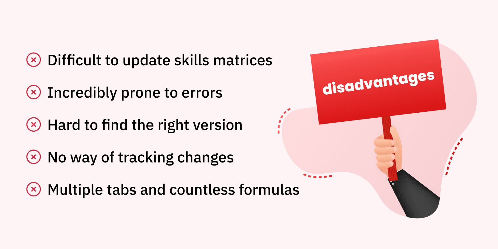 disadvantages of skills matrices in spreadsheets