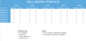 4x It Skills Matrix Templates Free Excel Downloads Ag5