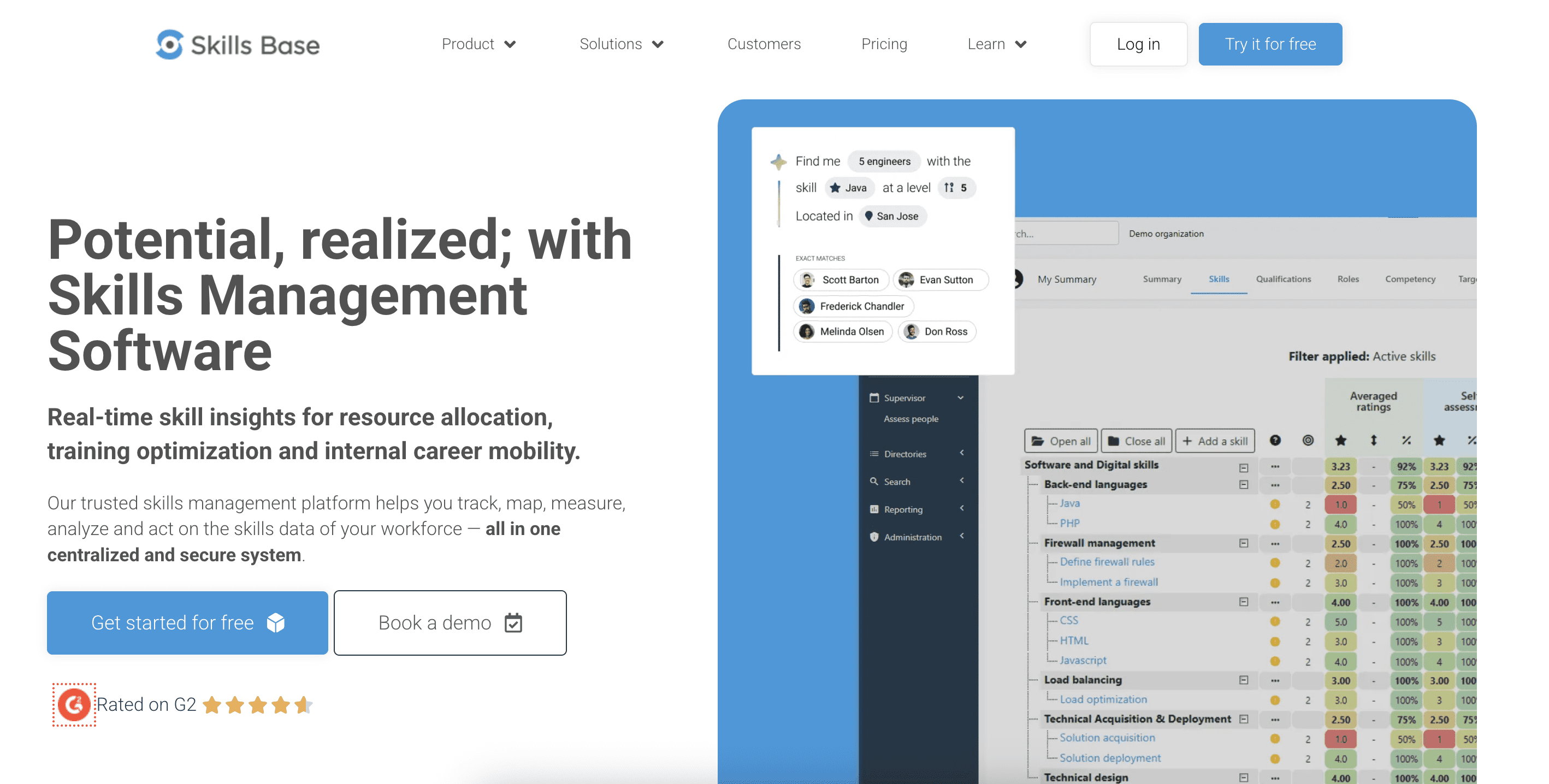 skillsbase homepage